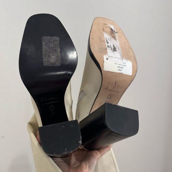 STAUD Paz Over the Knee Boots in Cream - Picture 8 of 11